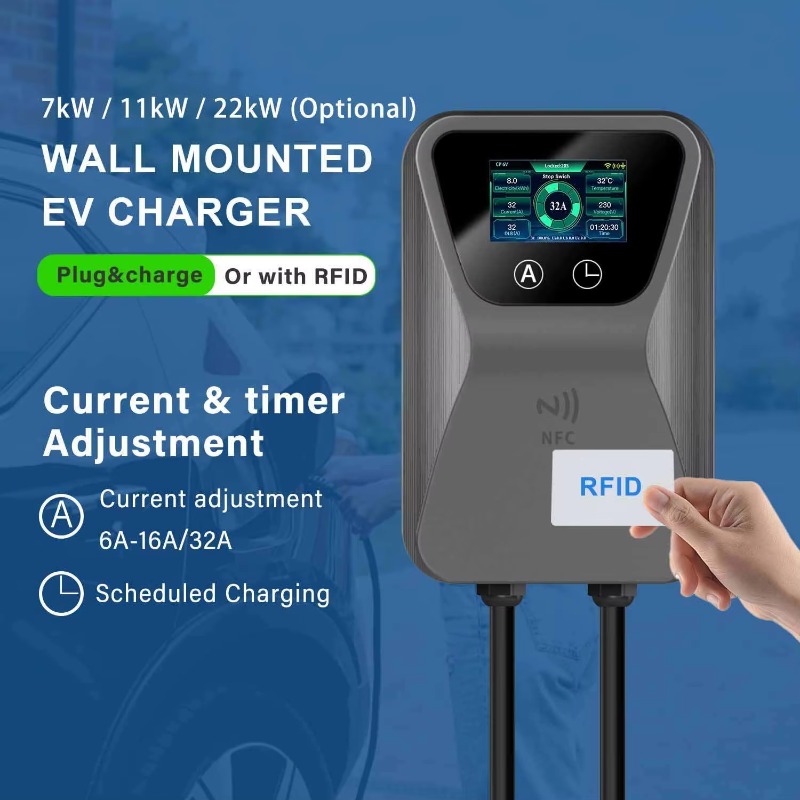 22Kw Wallbox Type 2 Ocpp Rfid - Cargador de Vehículos Eléctricos, Wallbox Inteligente
