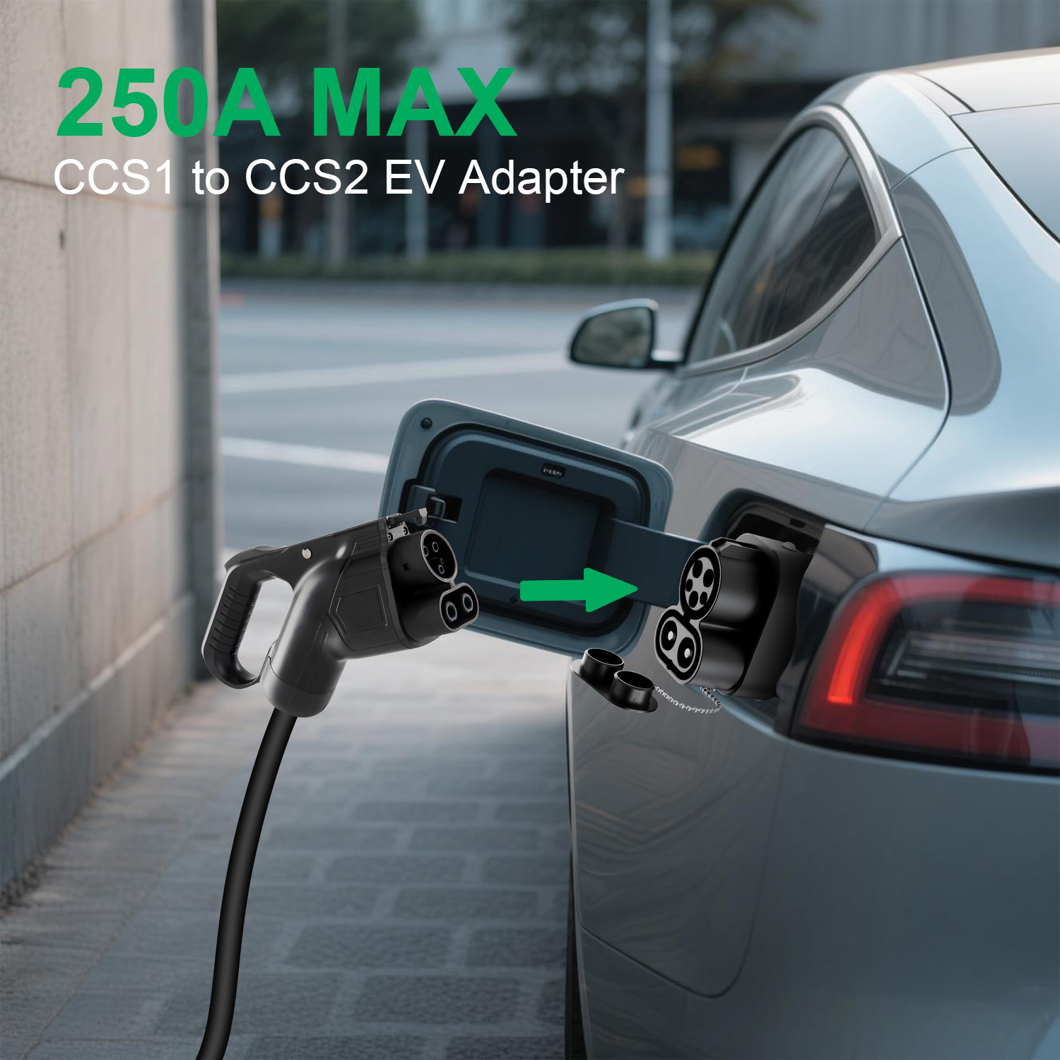 Adaptador de Cargador CCS1 a C - Ccs2 To Ccs1 Fast Charge Adapter 250Kw reseña y precio